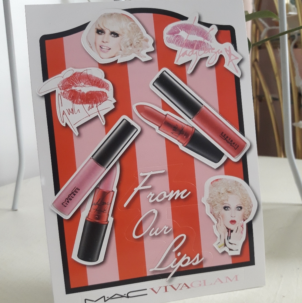 SOLD ○》Free w/ Purchase《○ MAC Viva Glam Lady Gaga Cyndi Lauper Sticker Pack